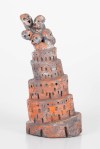 Torre de babel com cabeças
